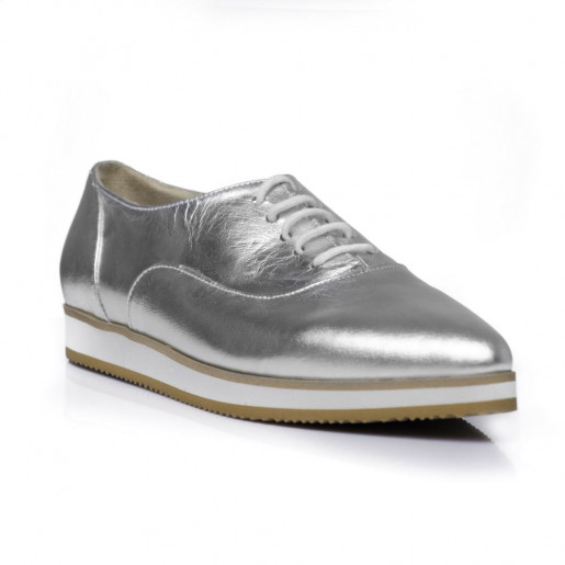 Pantofi Oxford Simply Carolyn argintii C1