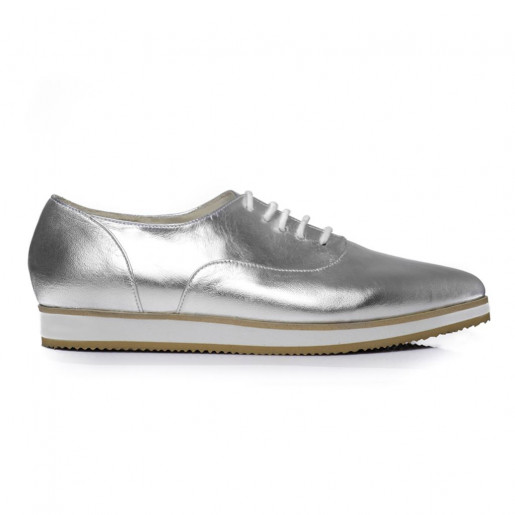 Pantofi Oxford Simply Carolyn argintii C1