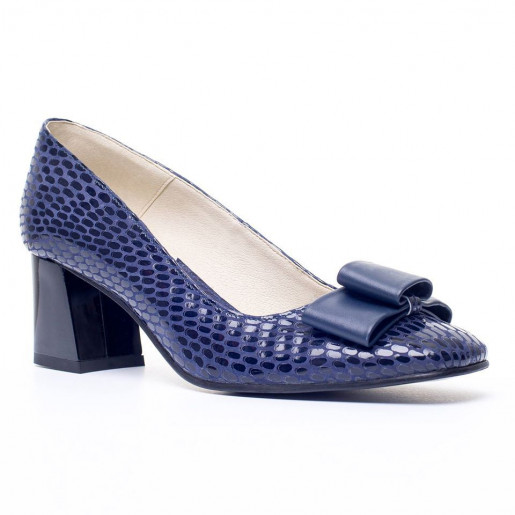 Pantofi dama Office Isabel, croco bleumarin V1