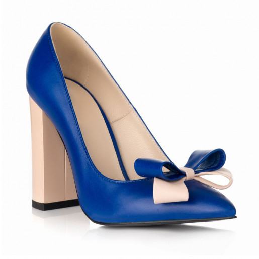 Pantofi online Stiletto Chic albastru S46