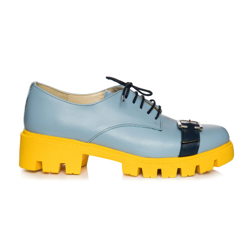 Pantofi piele tip Oxford Blue World V21