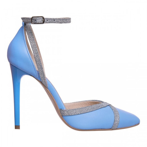 Pantofi piele Stiletto blue CENTO S109