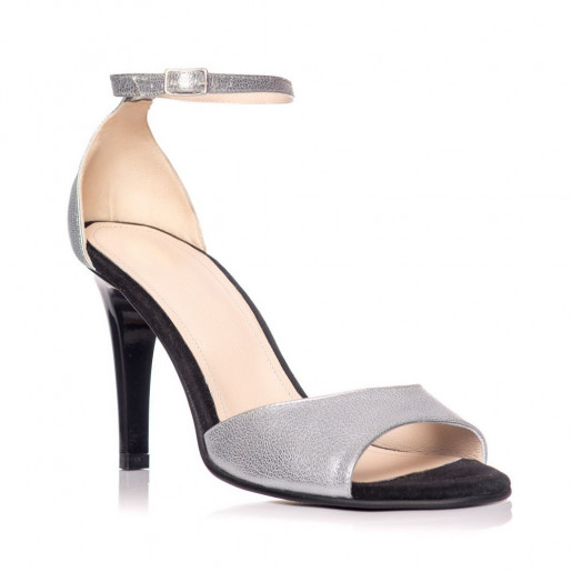 Sandale piele naturala Olivia argintii S6