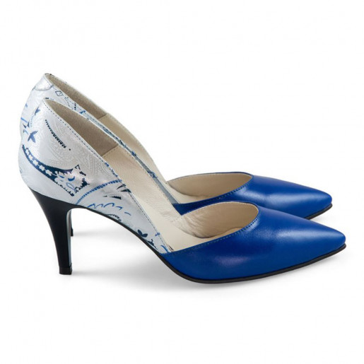 Pantofi dama Stiletto Glam Albastru D11