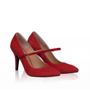 Pantofi online Model Cu Bareta, rosu