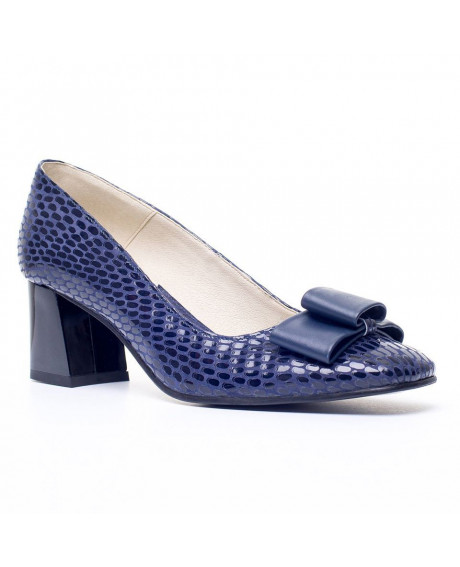 Pantofi dama Office Isabel, croco bleumarin V1