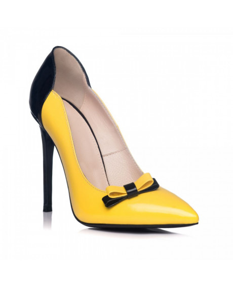 Pantofi Stiletto Yellow Chic piele naturala L 3AF