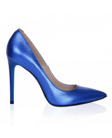 Pantofi Stiletto albastru sidef Lucy S55