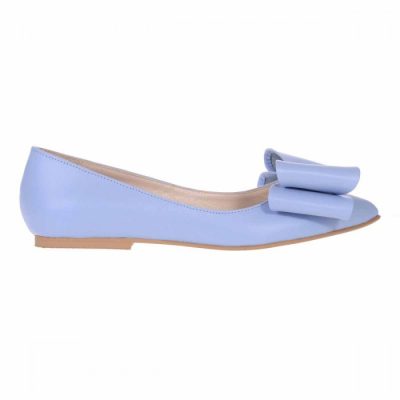 Balerini blue din piele naturala Sara S15