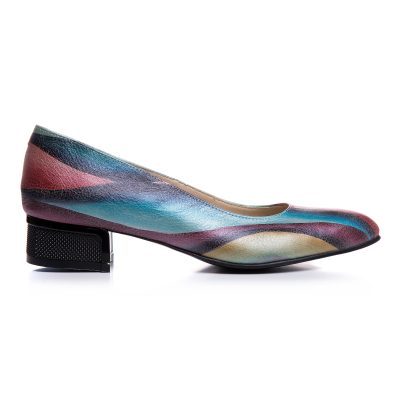 Balerini multicolori din piele Ivy V11