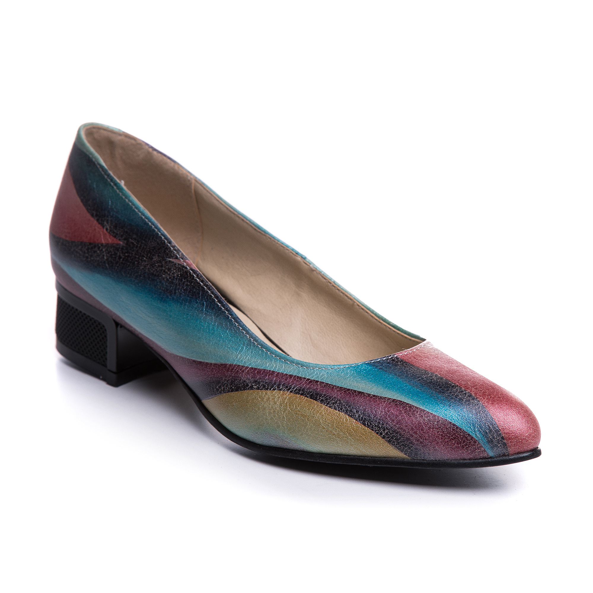 Balerini multicolori din piele Ivy V11