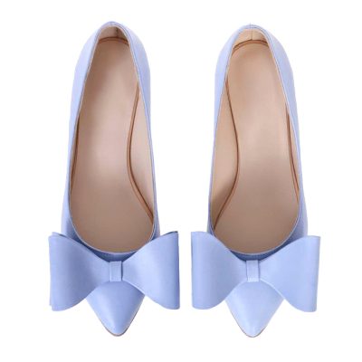 Balerini blue din piele naturala Sara S15