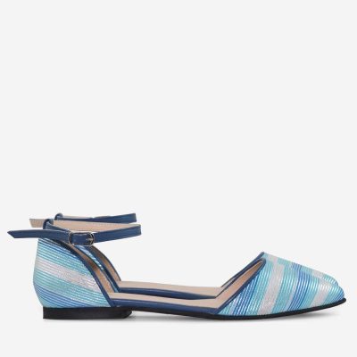 Balerini piele naturala blue Viorella D3