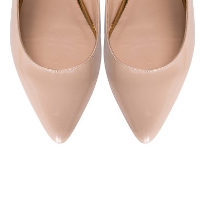 Balerini nude din piele lacuita Kiara VS 21