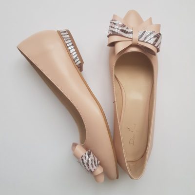 Balerini nude din piele naturala Ivi D90