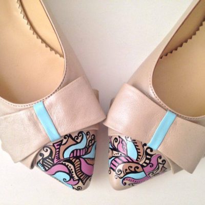 Balerini pictati manual cu varf ascutit Creative C10