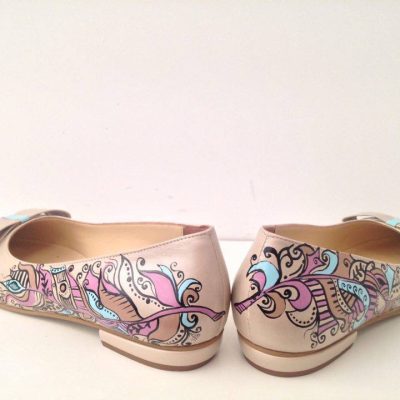 Balerini pictati manual cu varf ascutit Creative C10