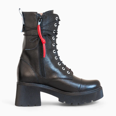 Bocanci negri din piele naturala NOOR D2