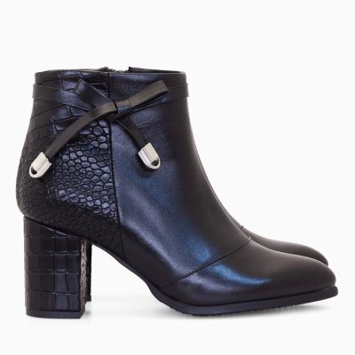Botine croco din piele naturala Dora D88