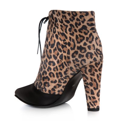 Botine animal print din piele naturala Rona L71