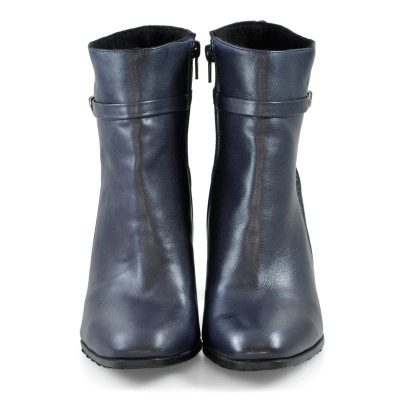 Botine bleumarin din piele naturala Adelaide D20