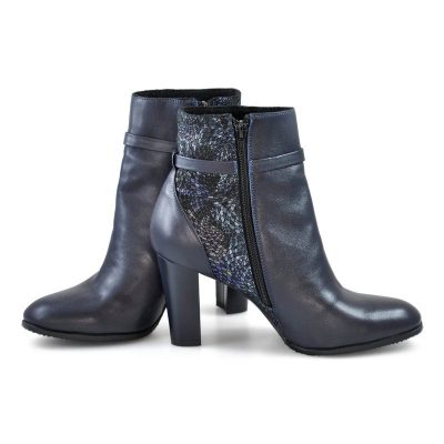 Botine bleumarin din piele naturala Adelaide D20