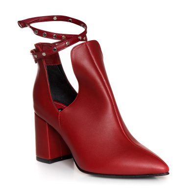 Botine bordo din piele naturala Katie L65