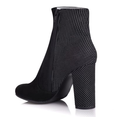 Botine dama Black cu buline L77
