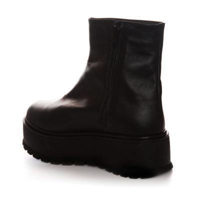 Botine negre din piele naturala Vogue V105