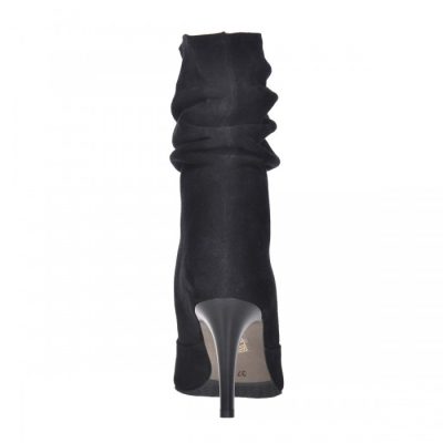 Botine negre din piele intoarsa Lisa S11