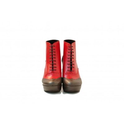 Botine online cu Siret, rosu/maron