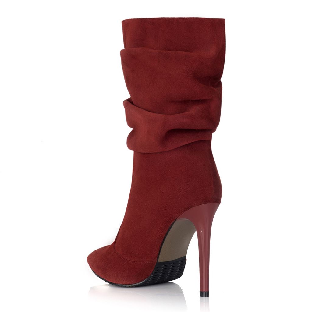 Botine piele Belle bordo S203