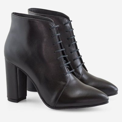 Botine Renata cu toc gros negre D31