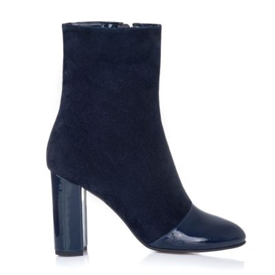 Botine piele Lidia bleumarin L102