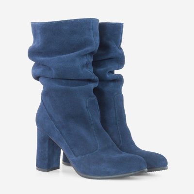 Cizme piele naturala bleumarin Leon D101