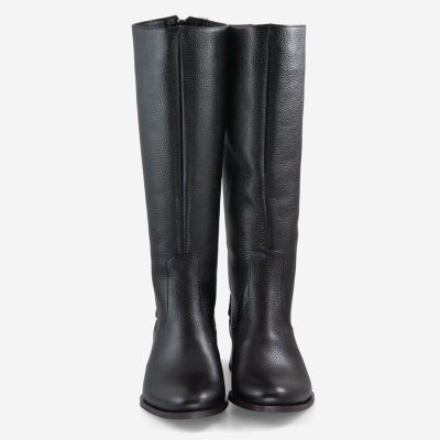 Cizme negre din piele naturala Vera D7