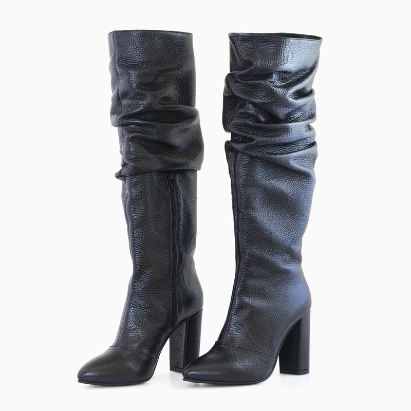 Cizme piele cu toc, Cezara D177