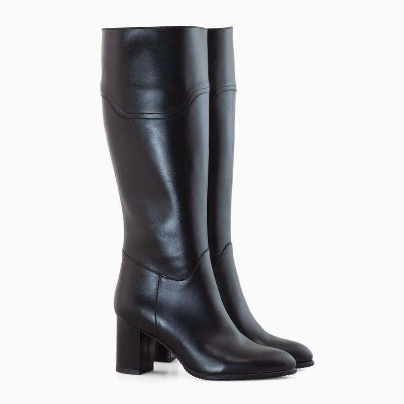 Cizme negre din piele naturala Birdy D60