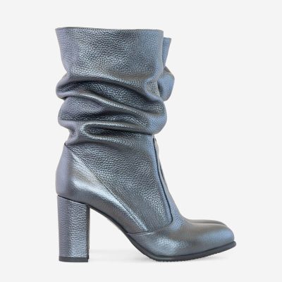 Cizme piele naturala gri antracit Leon D91