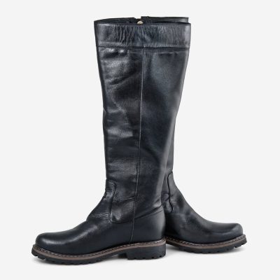 Cizme negre din piele naturala, Lummy D10
