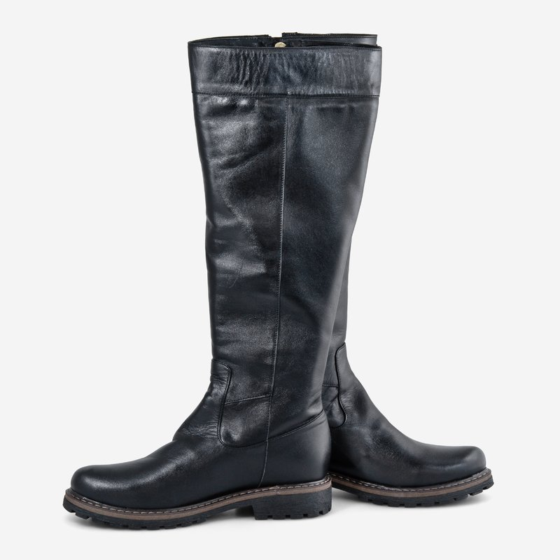 Cizme negre din piele naturala, Lummy D10