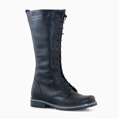 Cizme negre din piele naturala Arif D76
