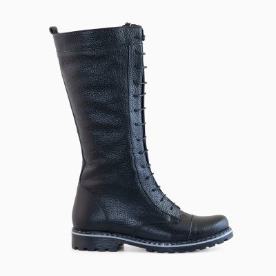 Cizme negre din piele naturala Arif D76