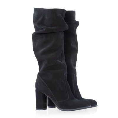 Cizme negre din piele naturala Shely D55