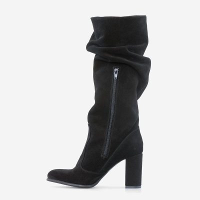 Cizme negre din piele naturala Shely D55