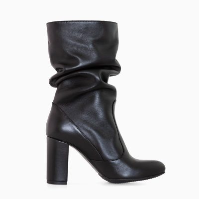 Cizme piele naturala neagra Leon D107