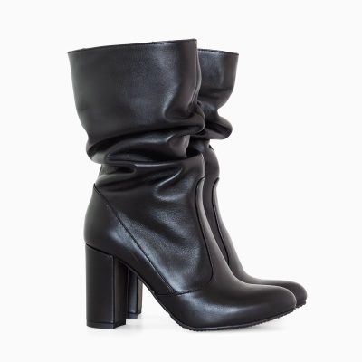 Cizme piele naturala neagra Leon D107