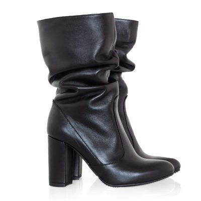 Cizme piele naturala neagra Leon D107