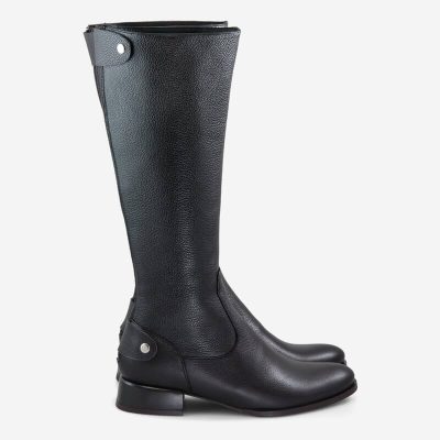 Cizme negre din piele naturala Vera D7