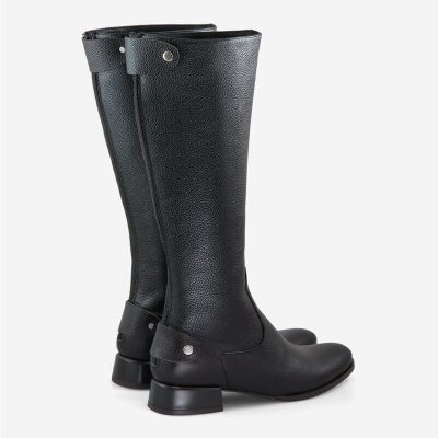 Cizme negre din piele naturala Vera D7